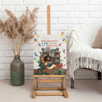 Never Underestimate A Girl Who Loves Reading Books Canvas Wall Art