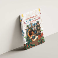 Never Underestimate A Girl Who Loves Reading Books Canvas Wall Art