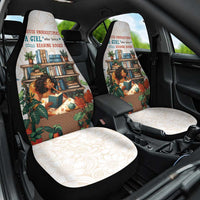 Never Underestimate A Girl Who Loves Reading Books Car Seat Cover