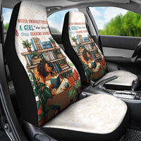 Never Underestimate A Girl Who Loves Reading Books Car Seat Cover