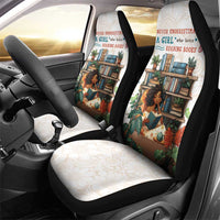 Never Underestimate A Girl Who Loves Reading Books Car Seat Cover