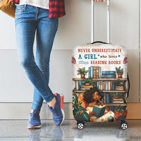 Never Underestimate A Girl Who Loves Reading Books Luggage Cover
