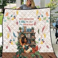 Never Underestimate A Girl Who Loves Reading Books Quilt