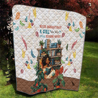 Never Underestimate A Girl Who Loves Reading Books Quilt