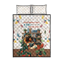 Never Underestimate A Girl Who Loves Reading Books Quilt Bed Set