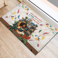 Never Underestimate A Girl Who Loves Reading Books Rubber Doormat