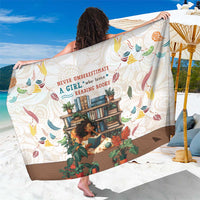 Never Underestimate A Girl Who Loves Reading Books Sarong
