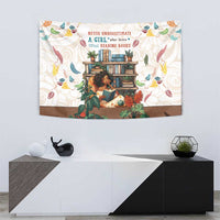 Never Underestimate A Girl Who Loves Reading Books Tapestry