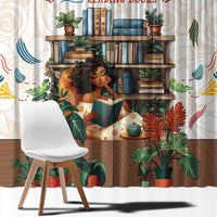 Never Underestimate A Girl Who Loves Reading Books Window Curtain