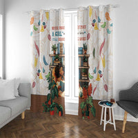 Never Underestimate A Girl Who Loves Reading Books Window Curtain