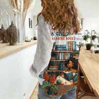 Never Underestimate A Girl Who Loves Reading Books Women Casual Shirt