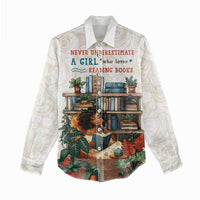 Never Underestimate A Girl Who Loves Reading Books Women Casual Shirt