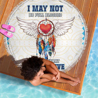 Native American Love Beach Blanket Dream Catcher With Angel Wings