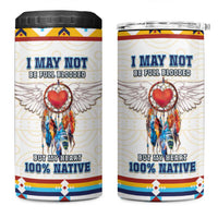 Native American Love 4 in 1 Can Cooler Tumbler Dream Catcher With Angel Wings