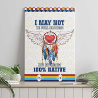 Native American Love Canvas Wall Art Dream Catcher With Angel Wings