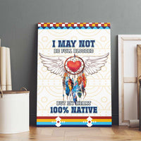 Native American Love Canvas Wall Art Dream Catcher With Angel Wings