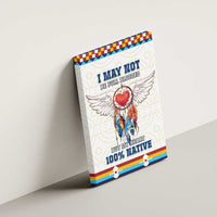 Native American Love Canvas Wall Art Dream Catcher With Angel Wings