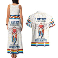 Native American Love Couples Matching Tank Maxi Dress and Hawaiian Shirt Dream Catcher With Angel Wings