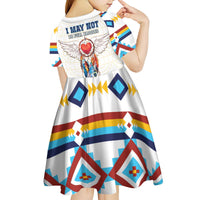 Native American Love Kid Short Sleeve Dress Dream Catcher With Angel Wings