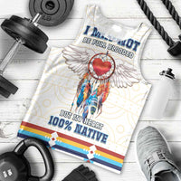 Native American Love Men Tank Top Dream Catcher With Angel Wings