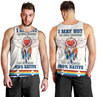 Native American Love Men Tank Top Dream Catcher With Angel Wings