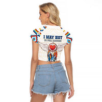 Native American Love Raglan Cropped T Shirt Dream Catcher With Angel Wings