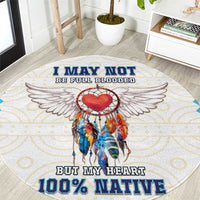 Native American Love Round Carpet Dream Catcher With Angel Wings