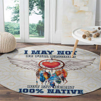 Native American Love Round Carpet Dream Catcher With Angel Wings