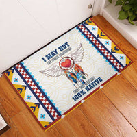 Native American Love Rubber Doormat Dream Catcher With Angel Wings