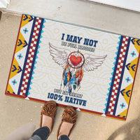 Native American Love Rubber Doormat Dream Catcher With Angel Wings