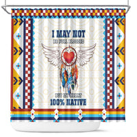 Native American Love Shower Curtain Dream Catcher With Angel Wings