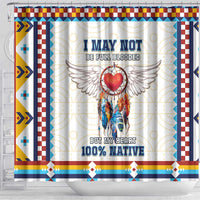 Native American Love Shower Curtain Dream Catcher With Angel Wings
