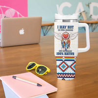Native American Love Tumbler With Handle Dream Catcher With Angel Wings
