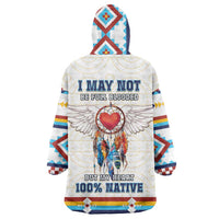Native American Love Wearable Blanket Hoodie Dream Catcher With Angel Wings