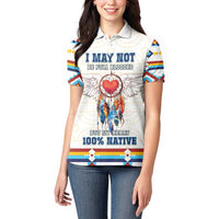 Native American Love Women Polo Shirt Dream Catcher With Angel Wings