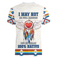 Native American Love Women V-Neck T-Shirt Dream Catcher With Angel Wings