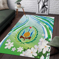 Djibouti Area Rug Jabuuti Emblem With Jasmine