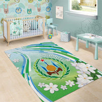 Djibouti Area Rug Jabuuti Emblem With Jasmine