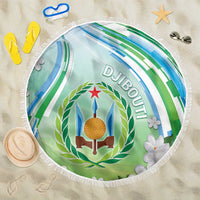Djibouti Beach Blanket Jabuuti Emblem With Jasmine