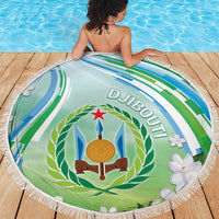 Djibouti Beach Blanket Jabuuti Emblem With Jasmine