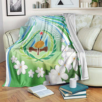 Djibouti Blanket Jabuuti Emblem With Jasmine