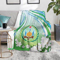 Djibouti Blanket Jabuuti Emblem With Jasmine