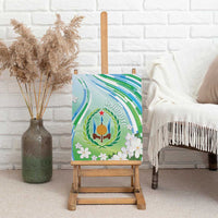 Djibouti Canvas Wall Art Jabuuti Emblem With Jasmine