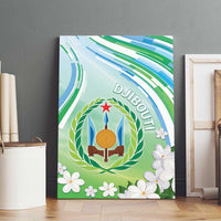Djibouti Canvas Wall Art Jabuuti Emblem With Jasmine