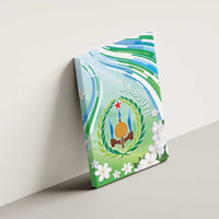 Djibouti Canvas Wall Art Jabuuti Emblem With Jasmine