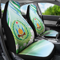 Djibouti Car Seat Cover Jabuuti Emblem With Jasmine