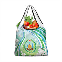 Djibouti Grocery Bag Jabuuti Emblem With Jasmine