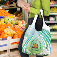 Djibouti Grocery Bag Jabuuti Emblem With Jasmine