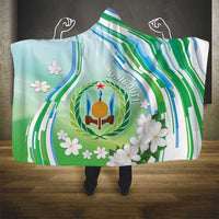 Djibouti Hooded Blanket Jabuuti Emblem With Jasmine