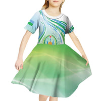 Personalised Djibouti Kid Short Sleeve Dress Jabuuti Emblem With Jasmine